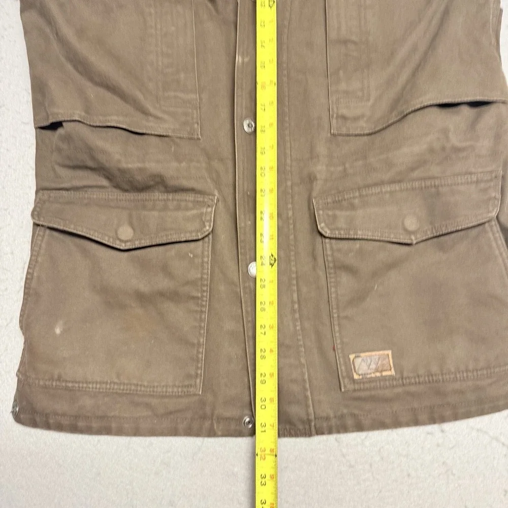 Vtg Walls Men's Medium Brown Field Barn Chore Coat Canvas Lined Corduroy Collar - Picture 10 of 15